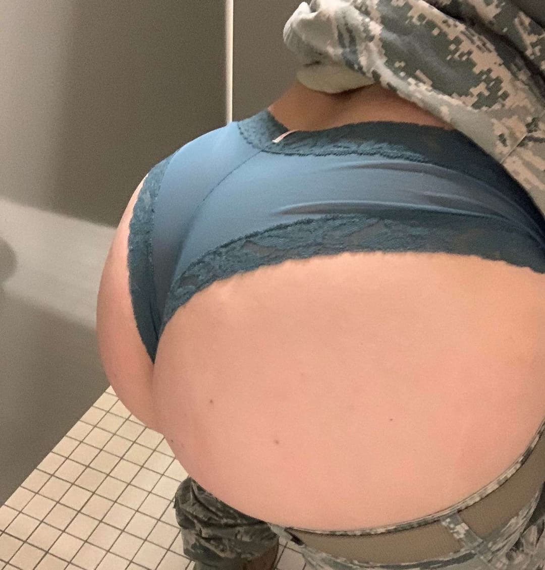Click to view full size Air Force whore throating cock and getting slapped
