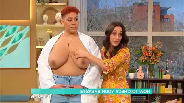 Click to view full size British Morning Show Big Breasts Exam