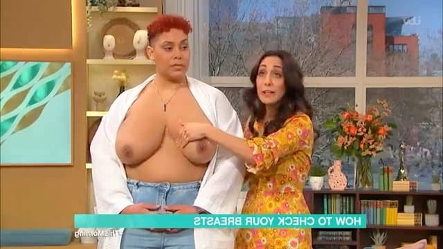 Click to view full size British Morning Show Big Breasts Exam
