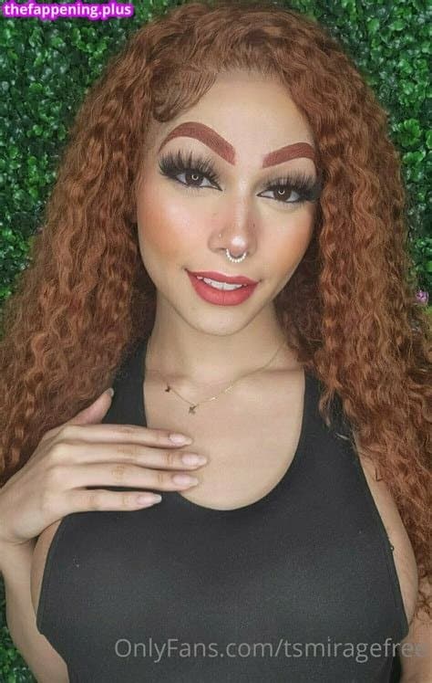 Sexy Jamaican Transwoman Mirage With Redhead Curly Hair