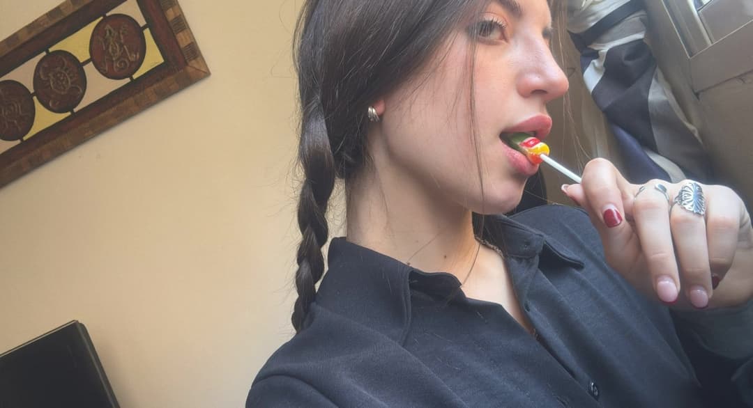 I think about replacing this lollipop with your cock