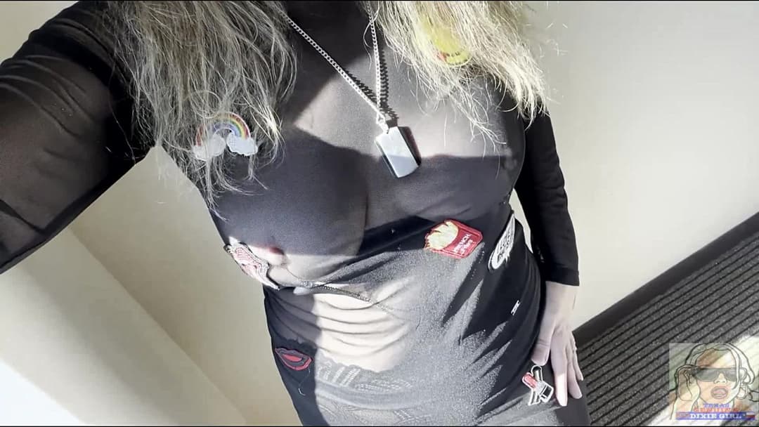 HOTWIFE TEXAS SELFIE TRANSPARENT DRESS