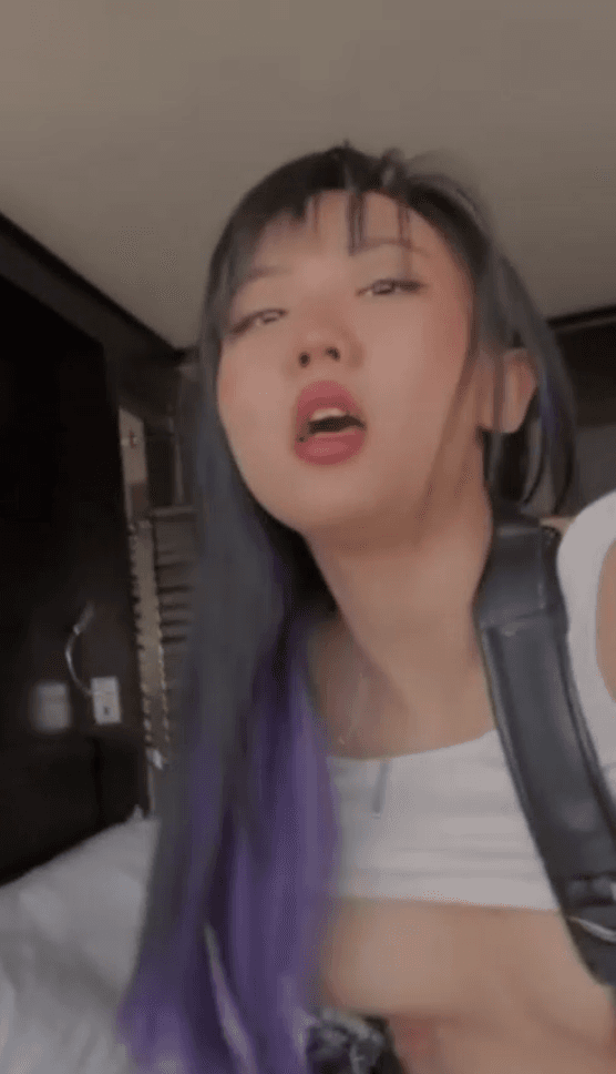 Asian teen in sexy outfit sucks and rides for creampie