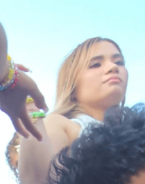 blonde rave abg ass cap in light blue thong