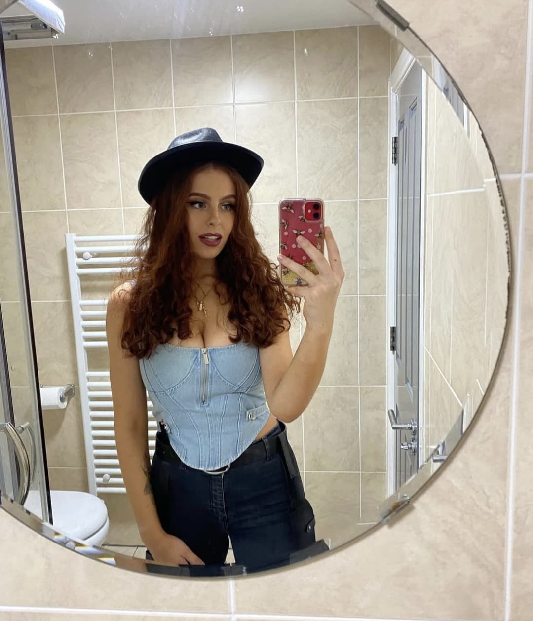 Redhead slut needs her face and tits covered in cum