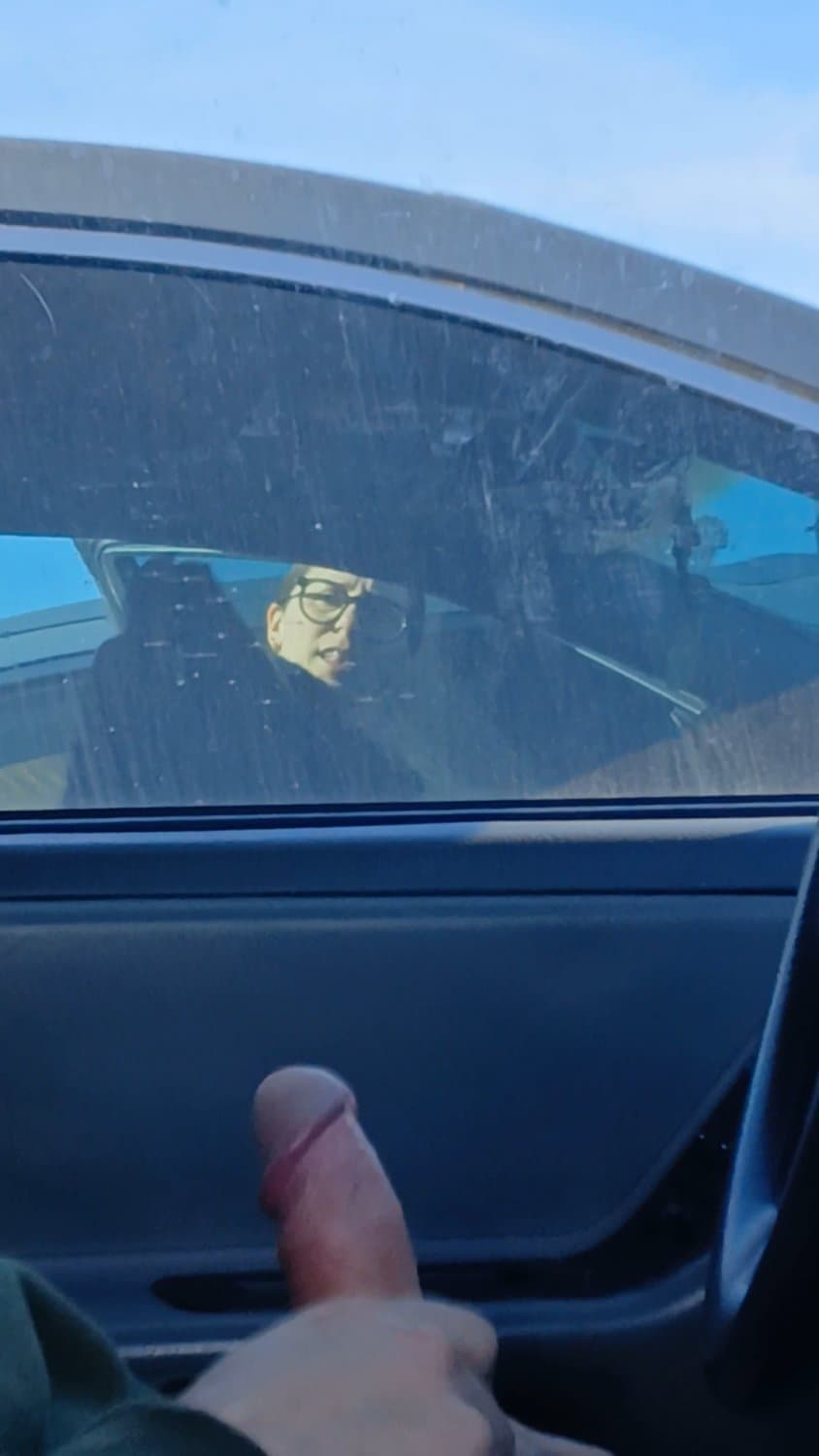Milf car dick flash