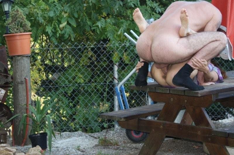 getting excited and then fucking outside near a gaz station