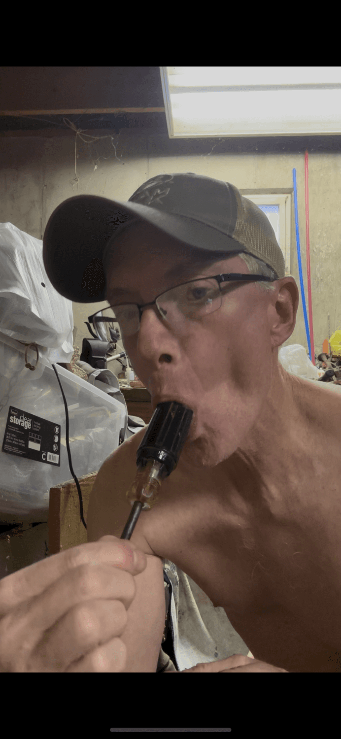 Dirty Ass to Mouth Screwdriver in Father-in-law’s workshop