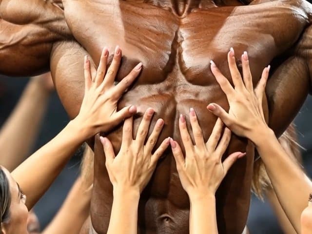 Click to view full size The naked bodybuilding show now is turning to a wild lesbian muscle orgy