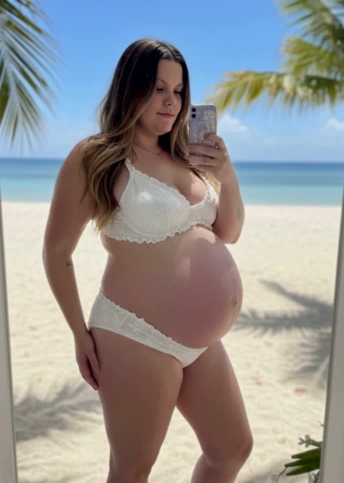 Being pregnant didn’t stop me from being a naughty girl ?