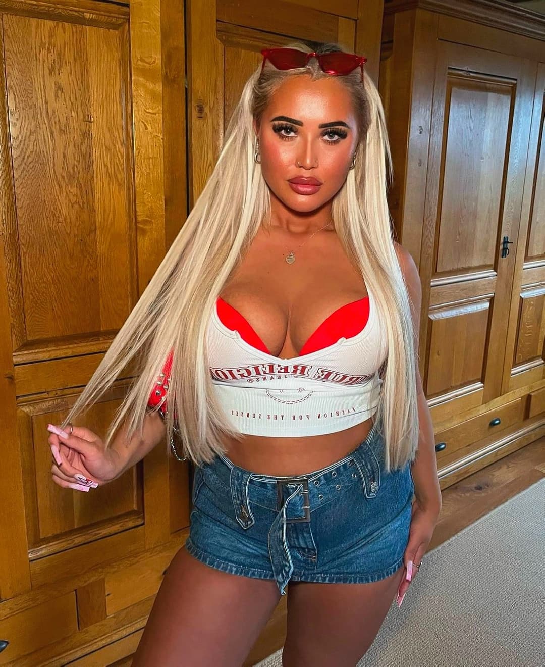 This busty slut loves having her nipples played with while getting fucked hard