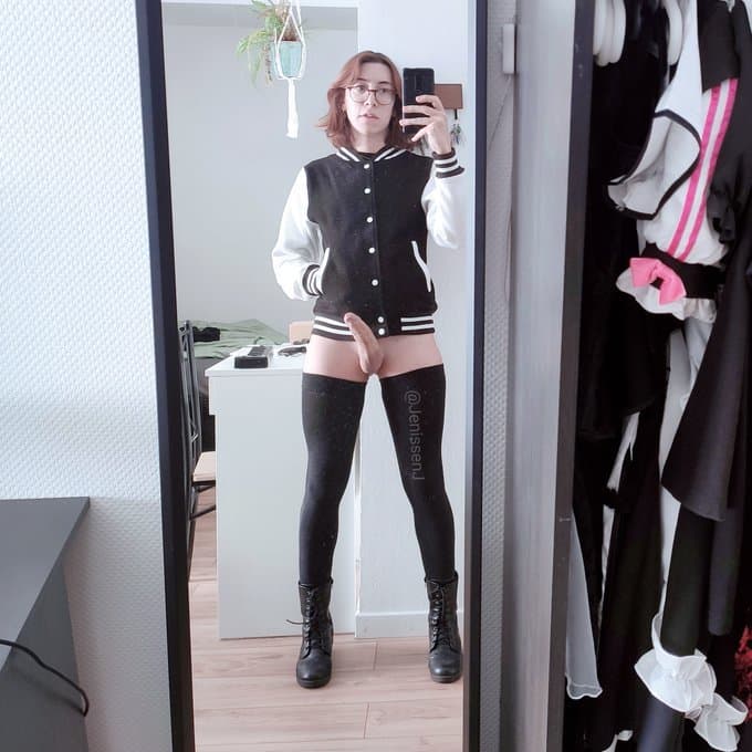 Click to view full size This French shemale with a big cock is a fucking machine