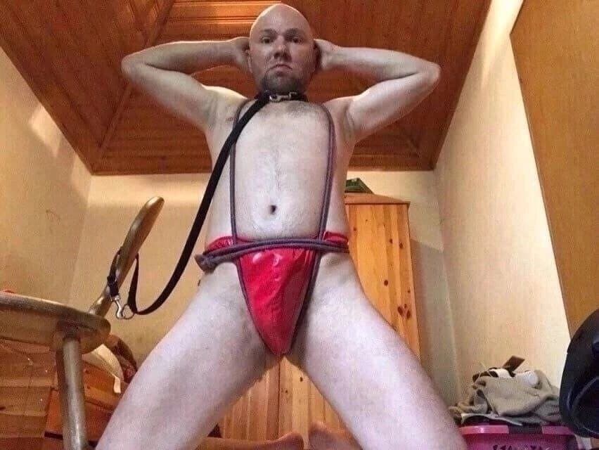 PigSlaveAndy in Latex Bondage