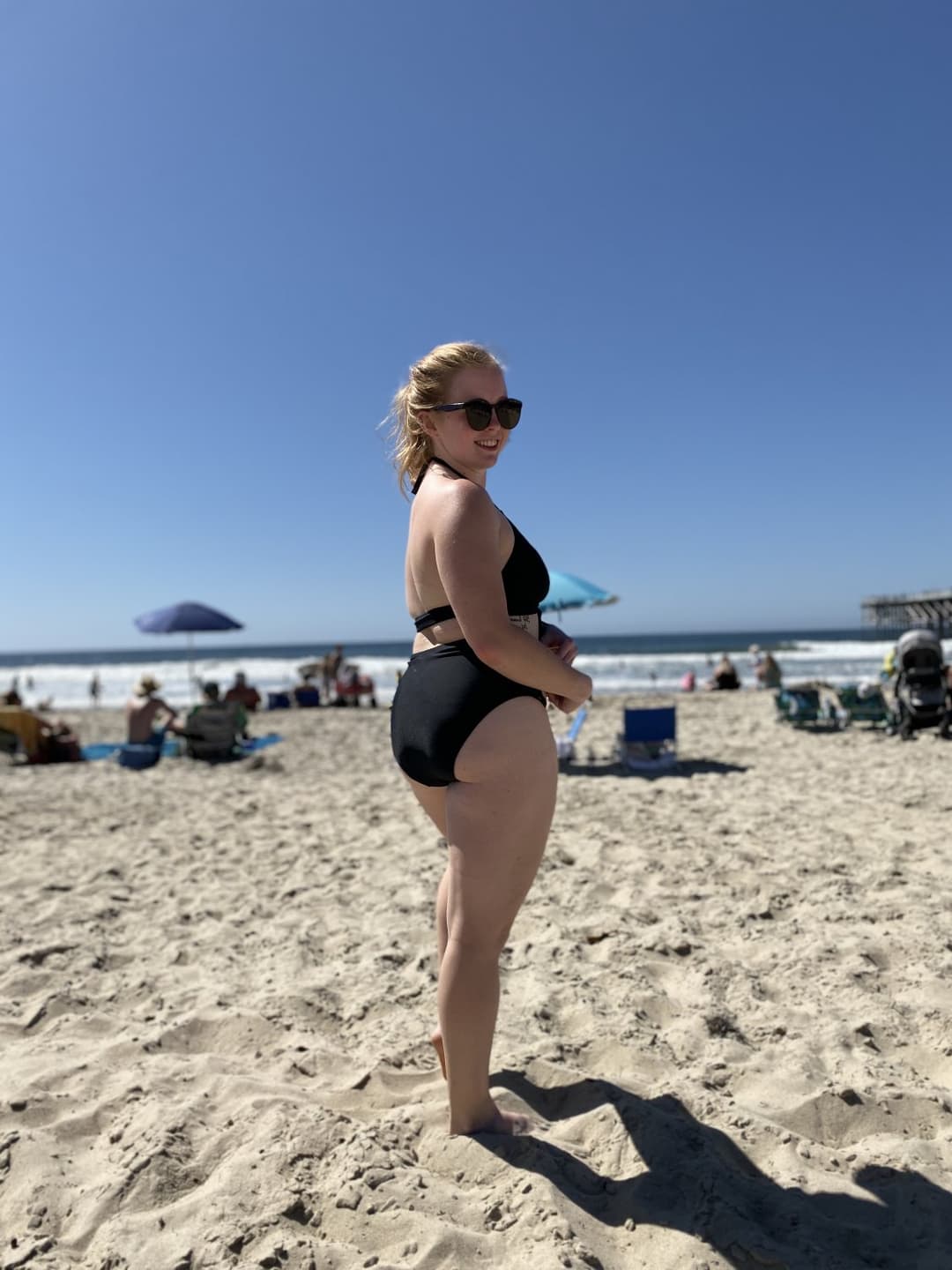 PAWG Brooke thick flight attendant with pierced nipples