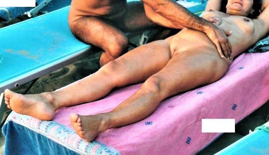 50yo chubby slut wife from Italy, nude beach
