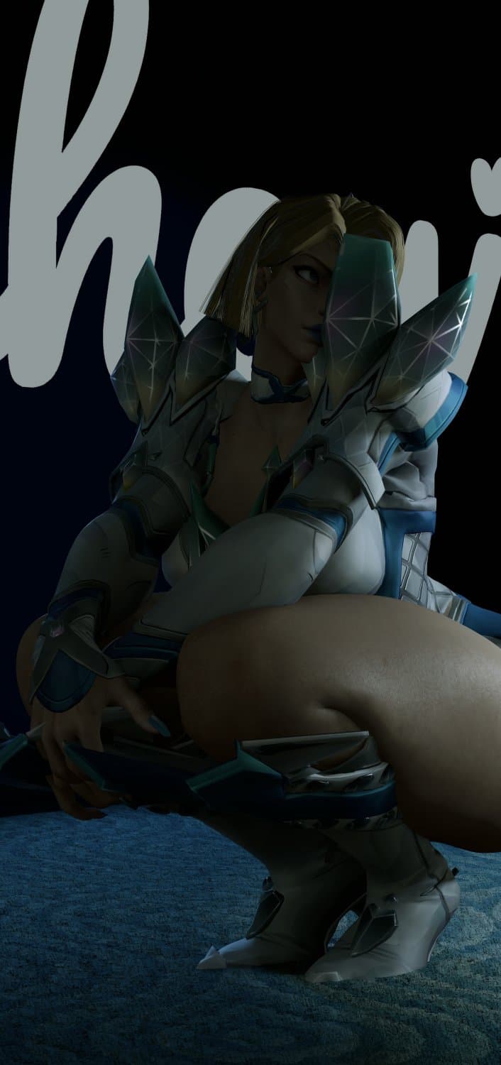 Emma Frost at a shoot. She’ll be really confused when a naked hung black man shows up to the solo.