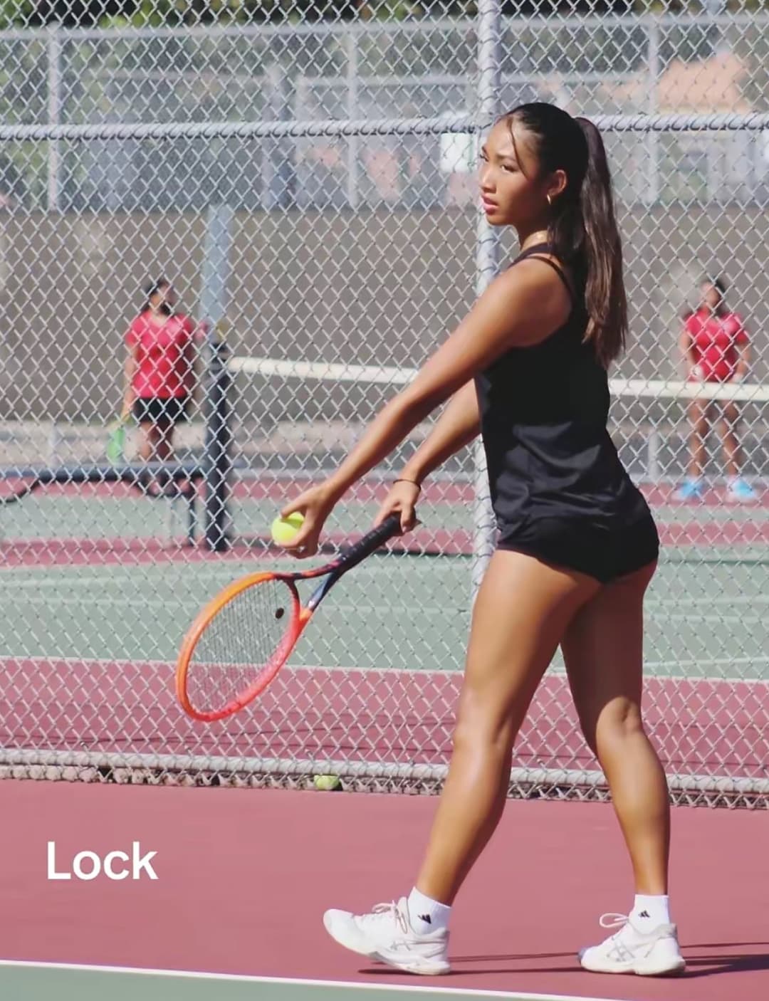 - friends asian slut girlfriend playing Tennis -