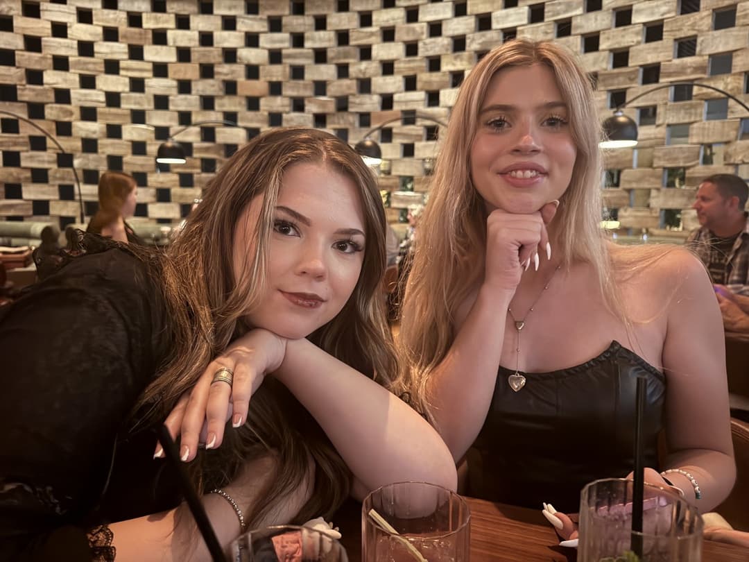 Sarah Matlock and her BFF plus Sarah is fishnet