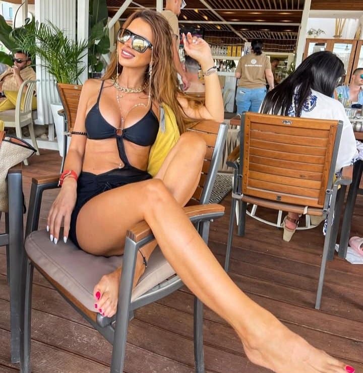 Sexy glamour feet pedicure Balkan woman krasimira