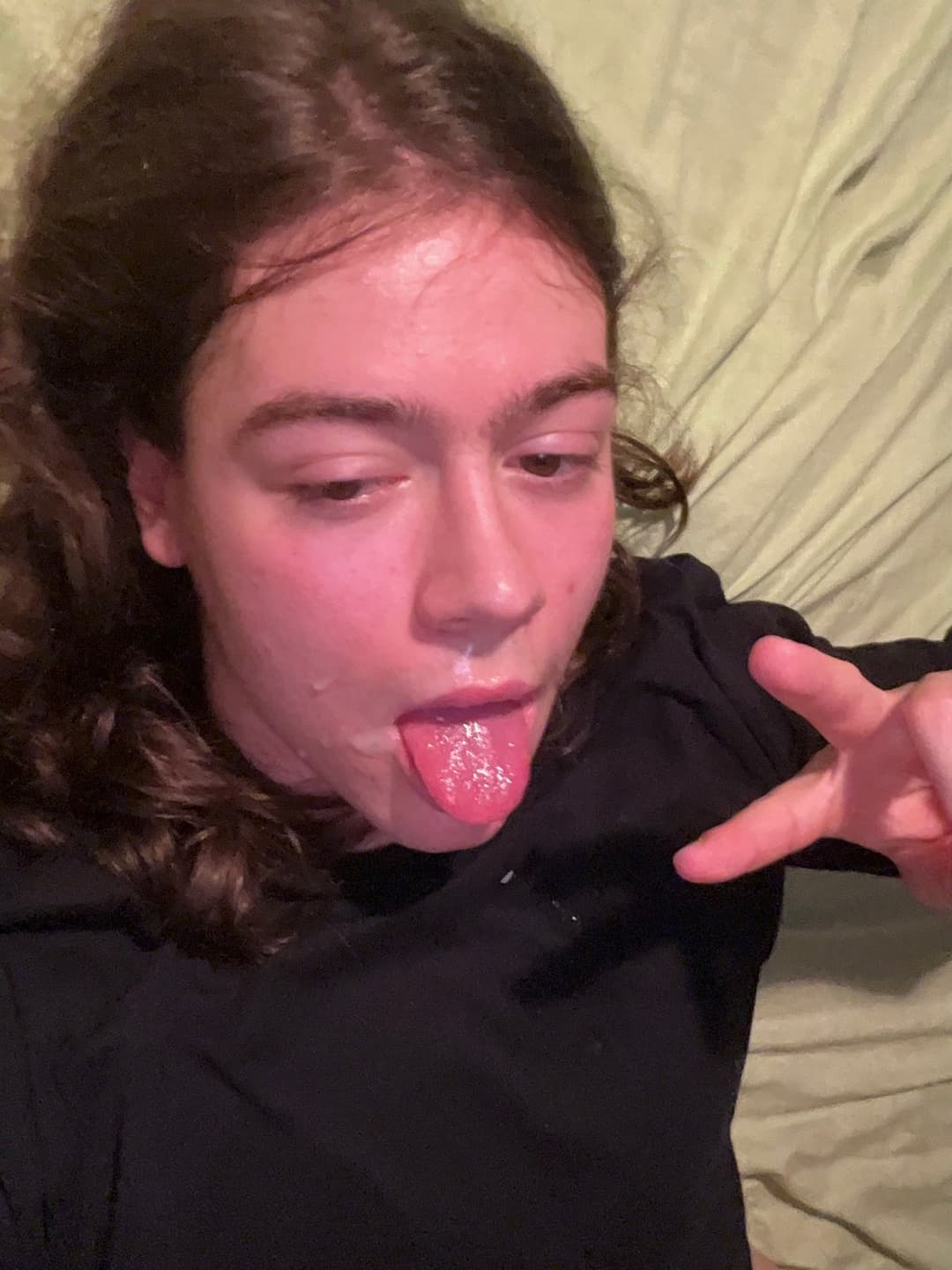 Sissy femboy loves showing his ass and slapping his balls