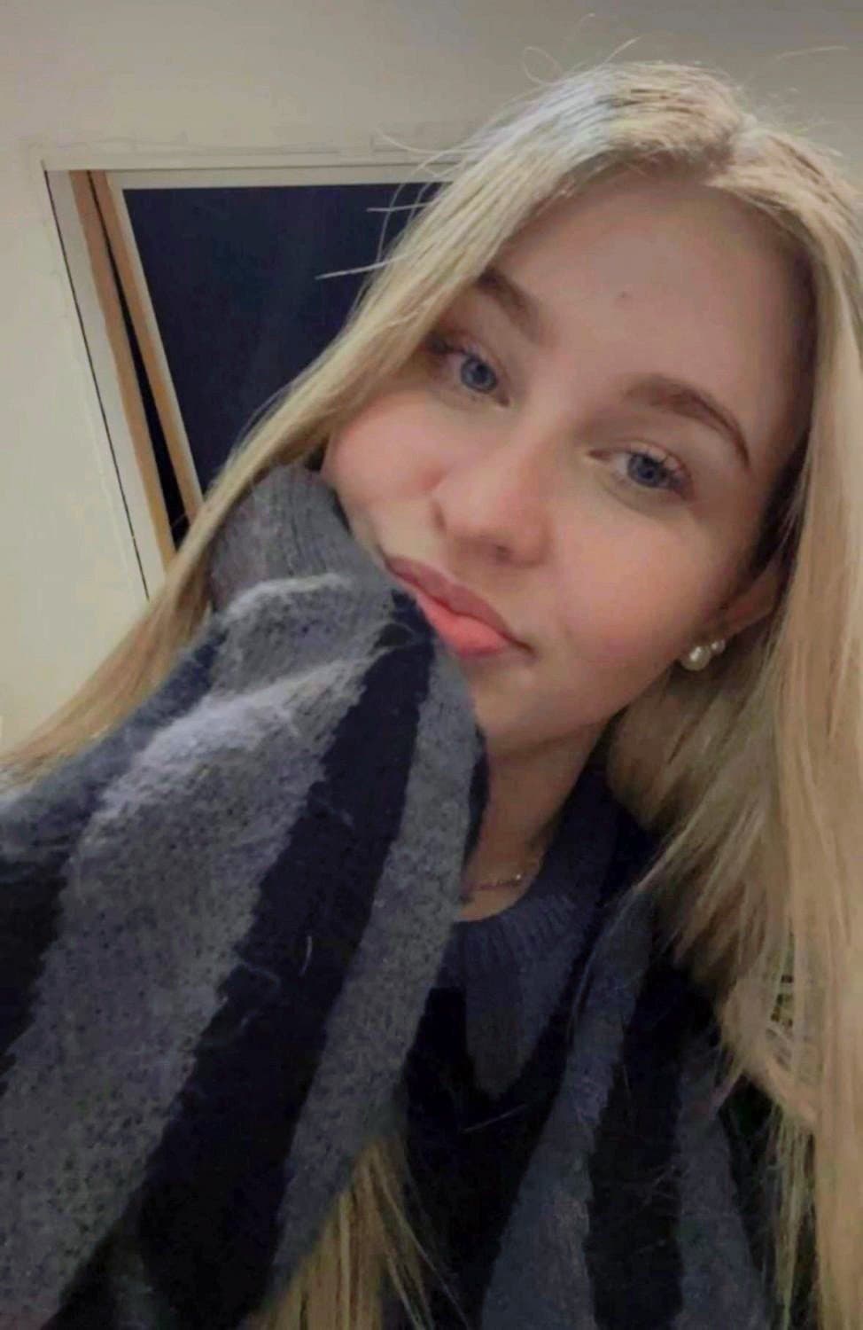 Blonde hair blue eyed curvy IRL Csenge likes to pose and show off her slutty full figured body