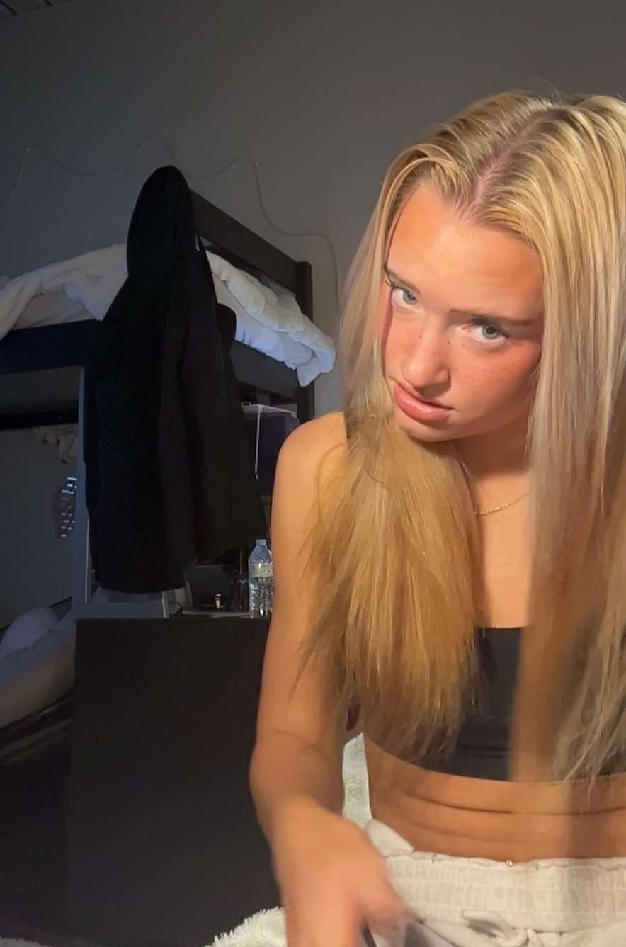 Any cock will do for Rilyn - sexy 18 year old petite fit athletic college slut from Kansas