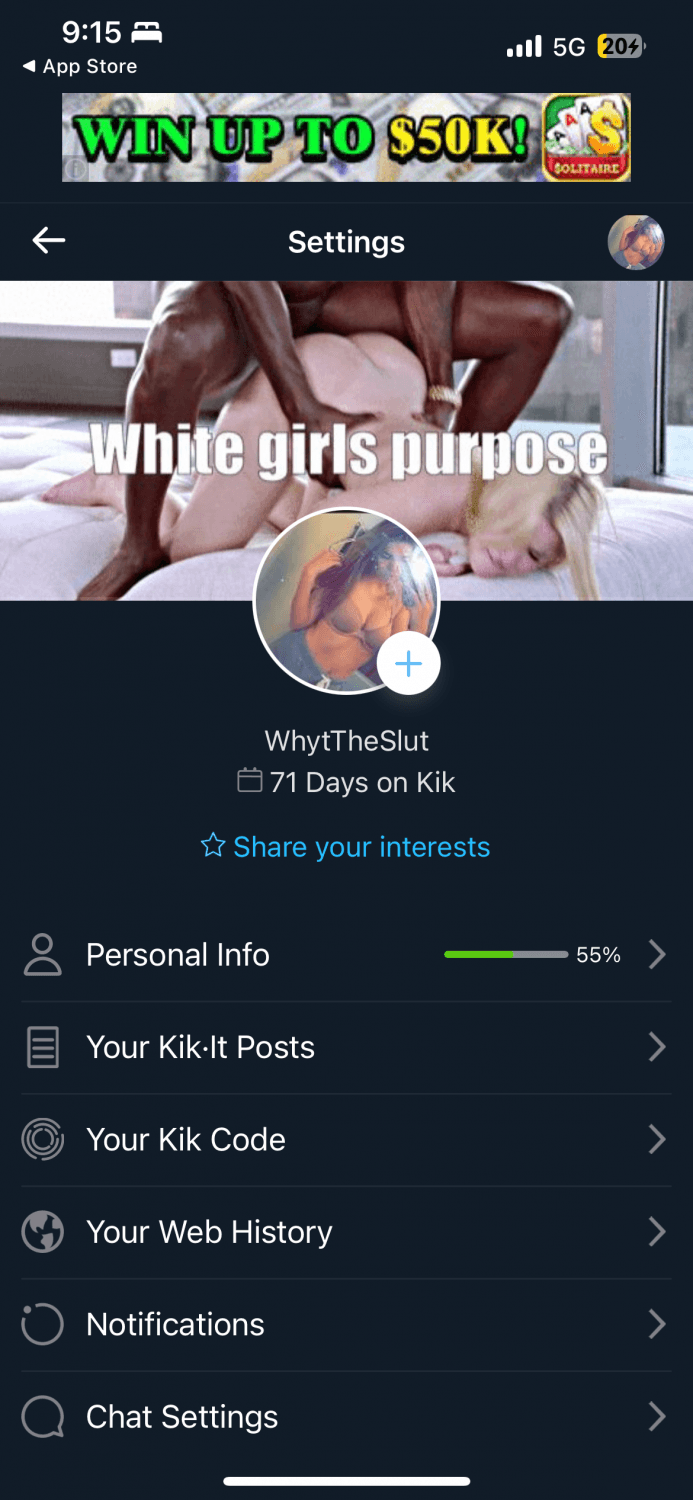 I need something bigger than my bf!!! Kik me: WhytTheSlut