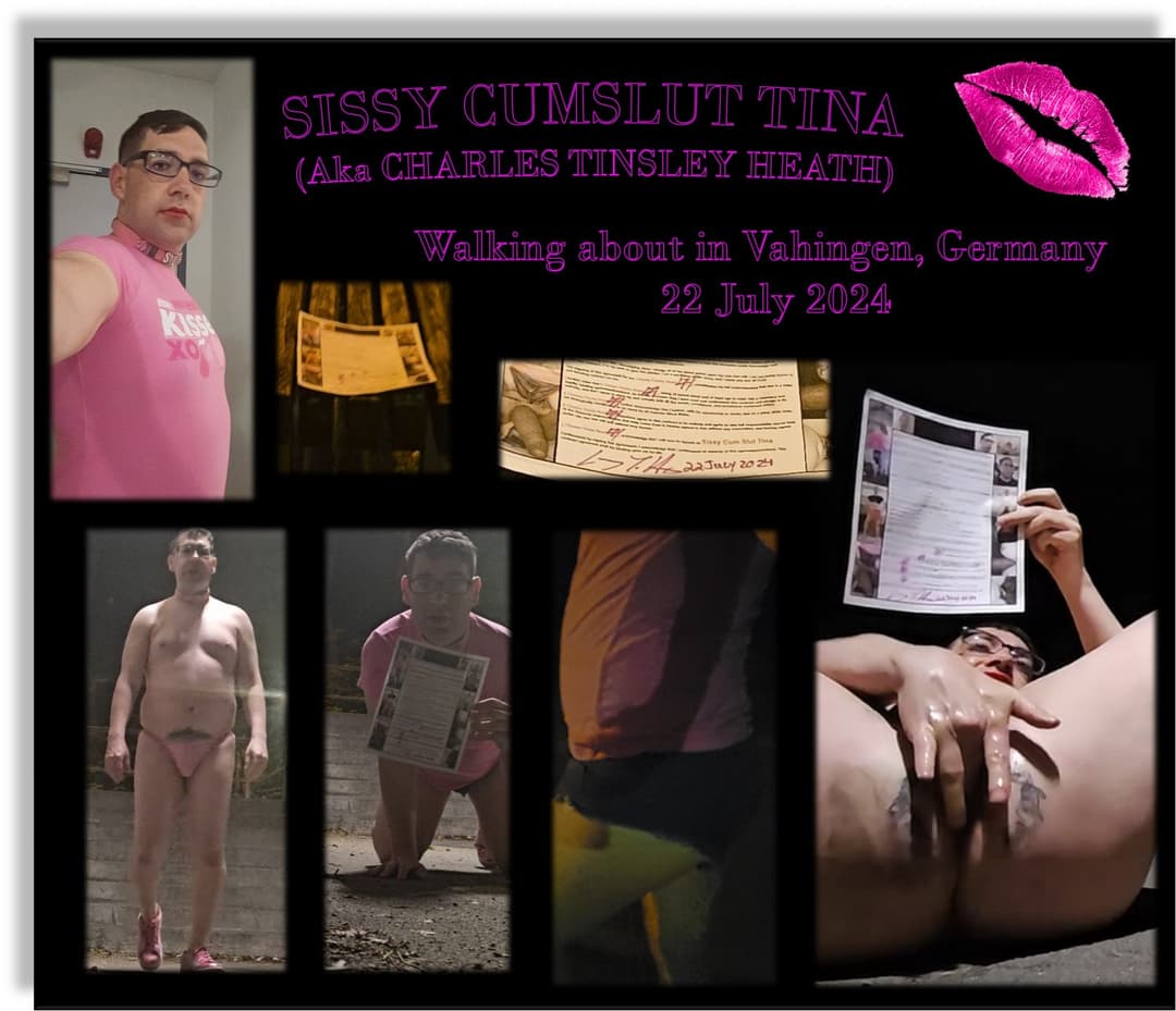 Click to view full size Walking About in Vahingen Germany -22 July 2024 - Sissy Cum Slut Tina - aka Charles Tinsley Heath