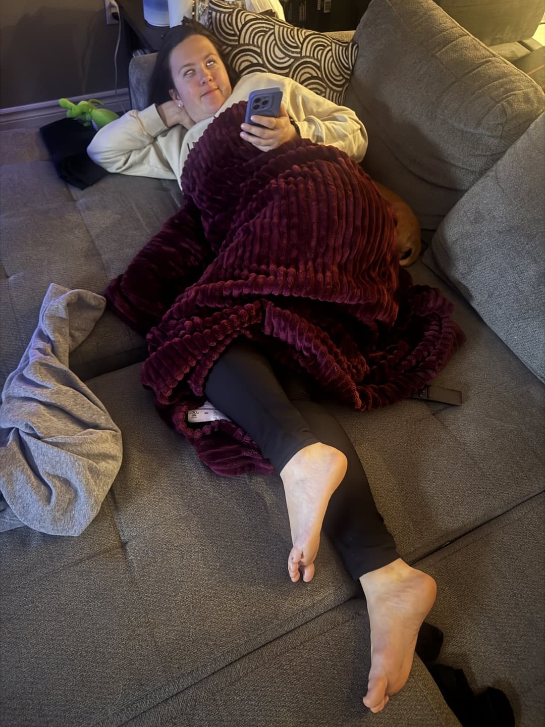 Sexy MILF wife so sexy when sleeping. Touch her!