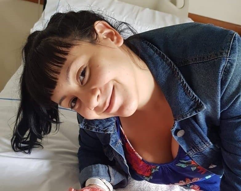 Sandra, 10 mins before removing