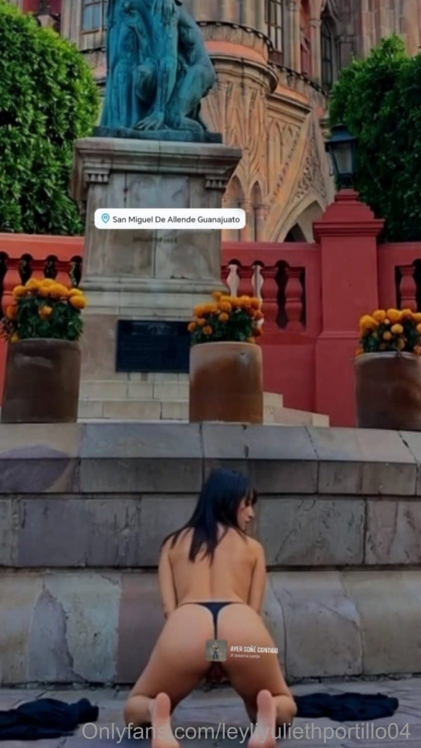 Leyli Yulieth Portillo exibicionismo en público