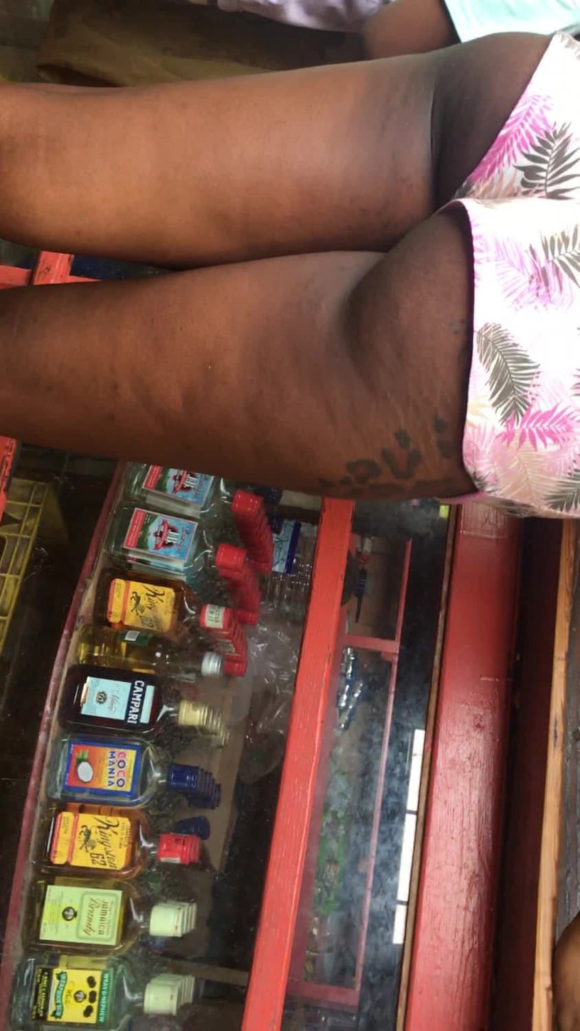 Jamaican girl in booty shorts