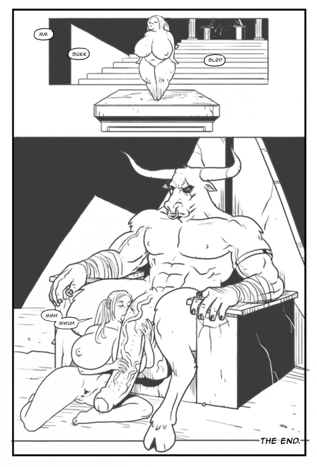 [comic] Lara Croft in the labyrinth of the minotaur (english - español)