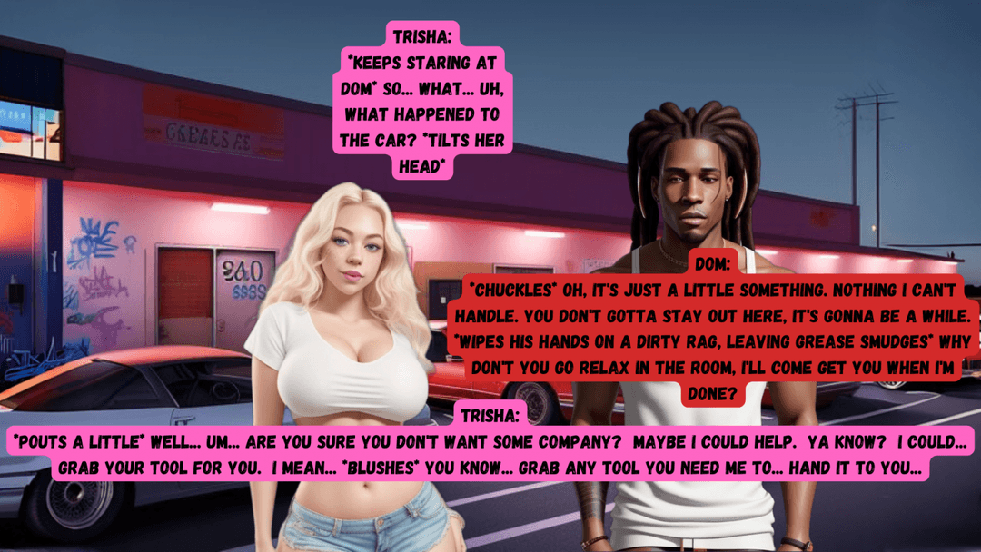 Roadtrip Troubles (AI Art) [Trisha, Freddy, Dom]