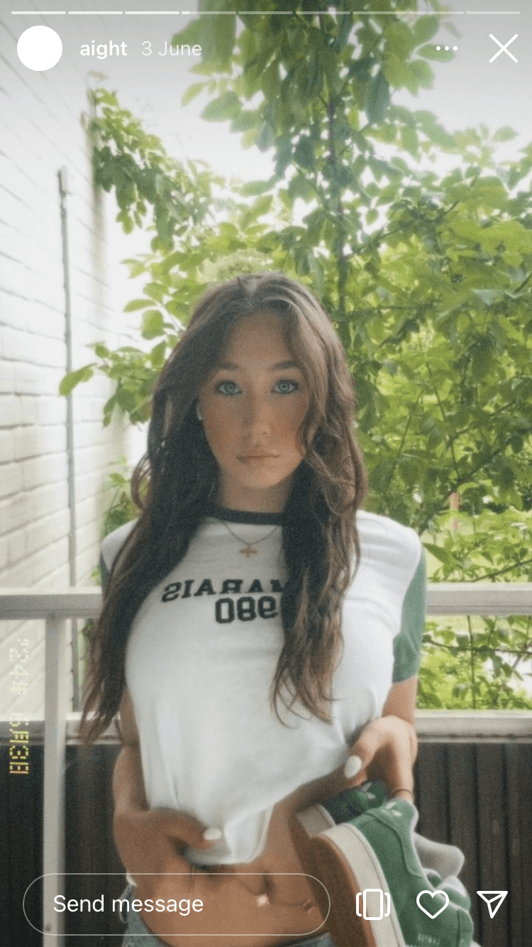 He shared his swedish crush Juliana.