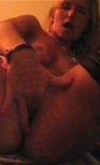 Horny girlfriend blonde mastrubate with dildo
