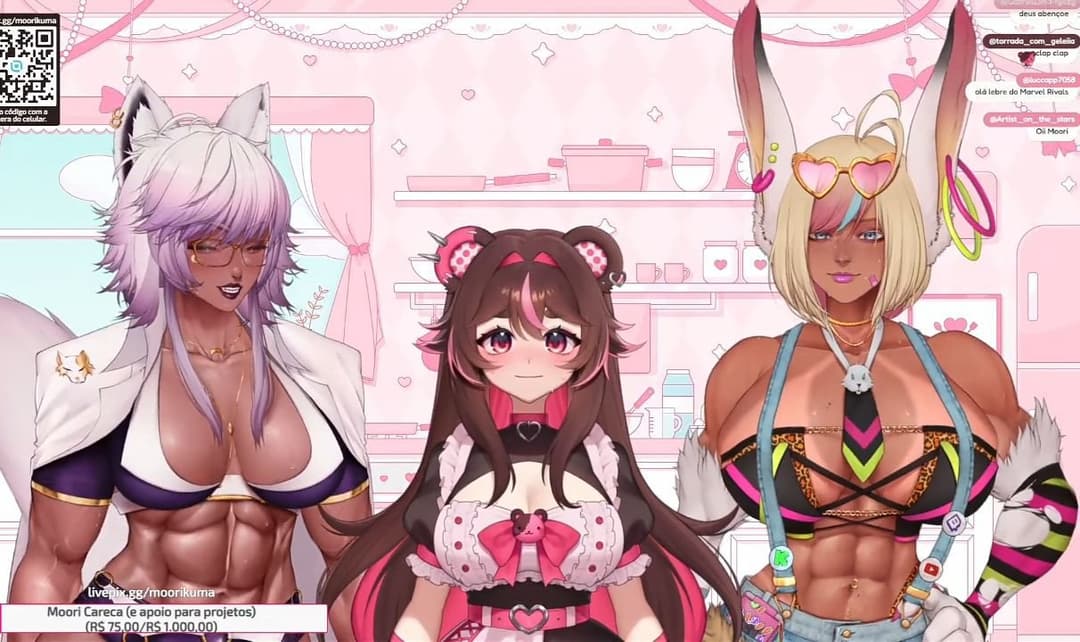 Click to view full size Me lembrou aqueles hentai que tem uma futa musculosa comendo uma garota fofinha