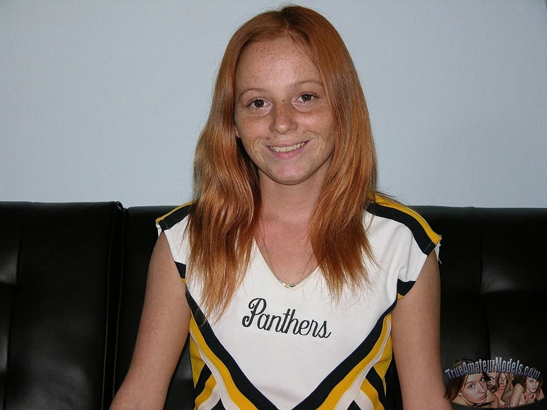 Freckled Face Redhead Cheerleader