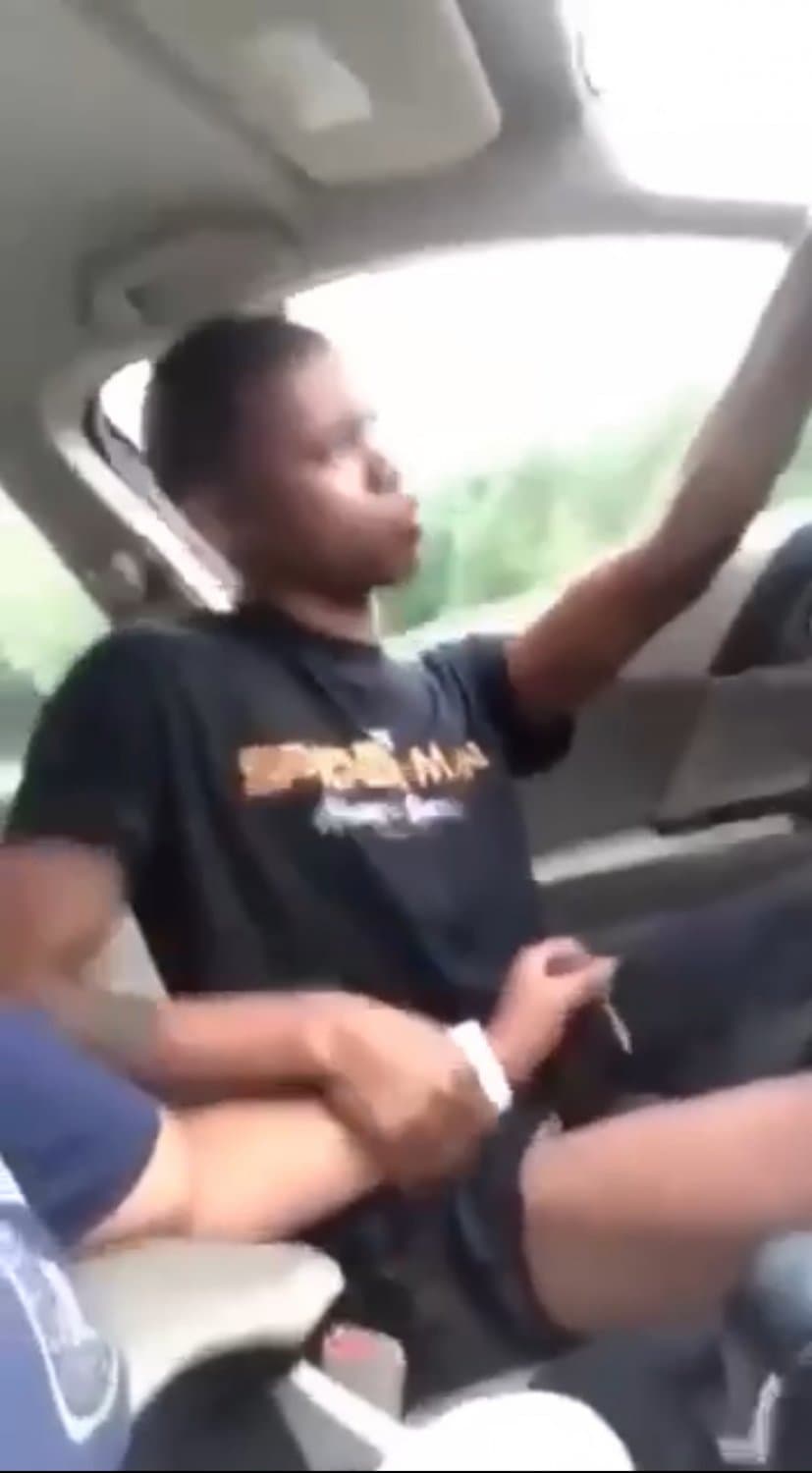 Car ride public cumshot