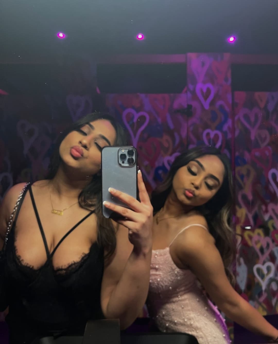 Big tits slutty sister duo