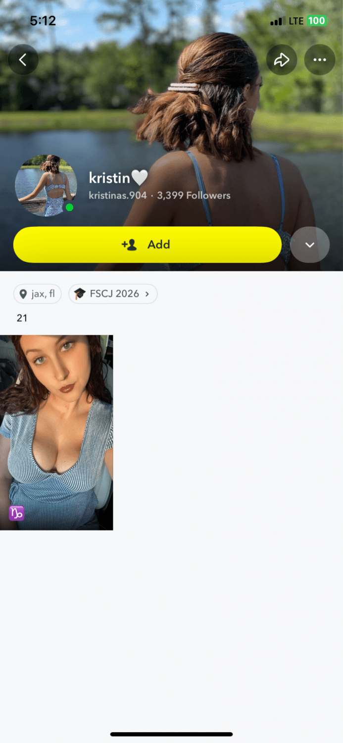 Kristen shoals she want some bbc add her on snap and send her some bbc dick pics