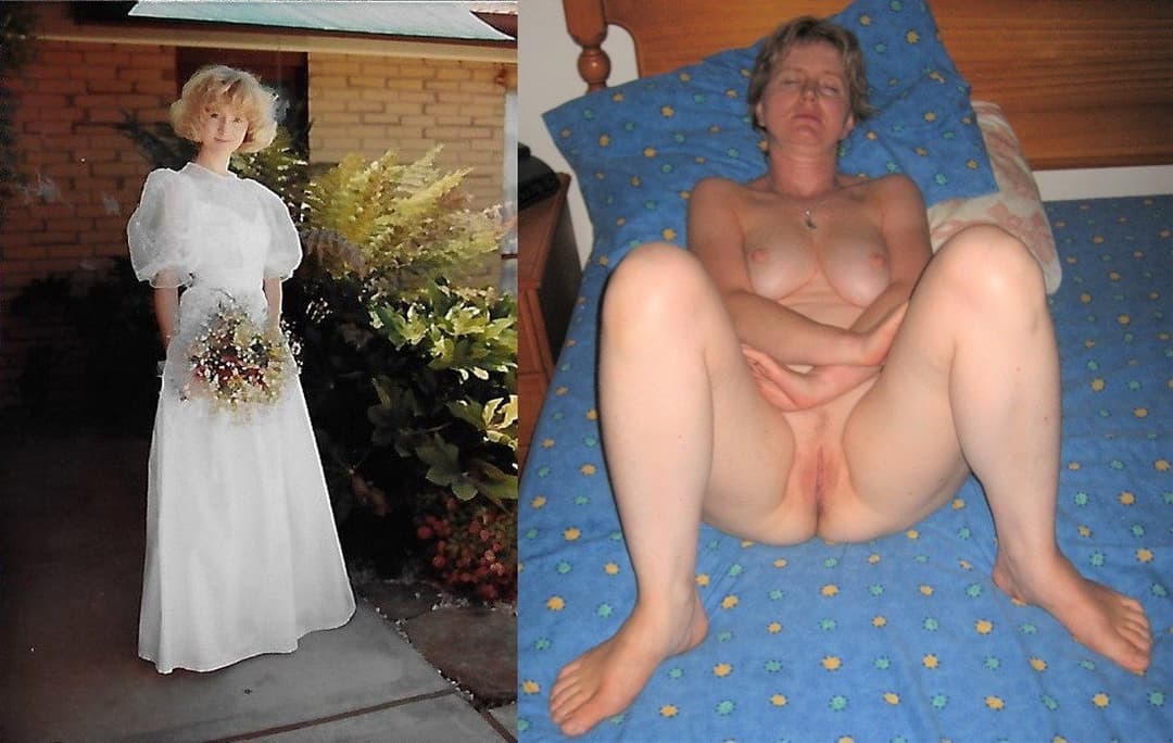 Bride dressed undressed