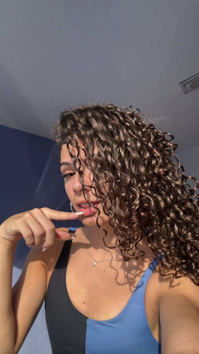 Curly latina shemale with big cock and perfect ass