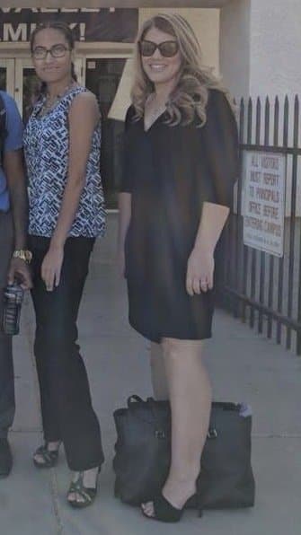 Sexy busty high school teacher Mandi Casillas Bolinger is so sexy and has perfect feet