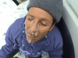 Snow White -Thick facial out in the SNOW!