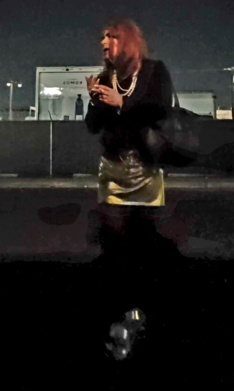 Trans walking, cloudy, used