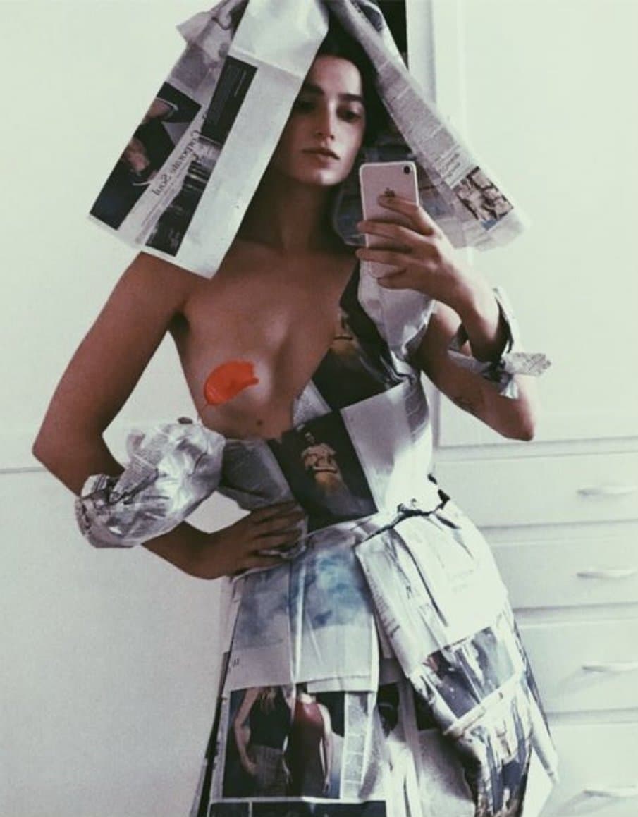 Sexy European teen fashion model with perfect body