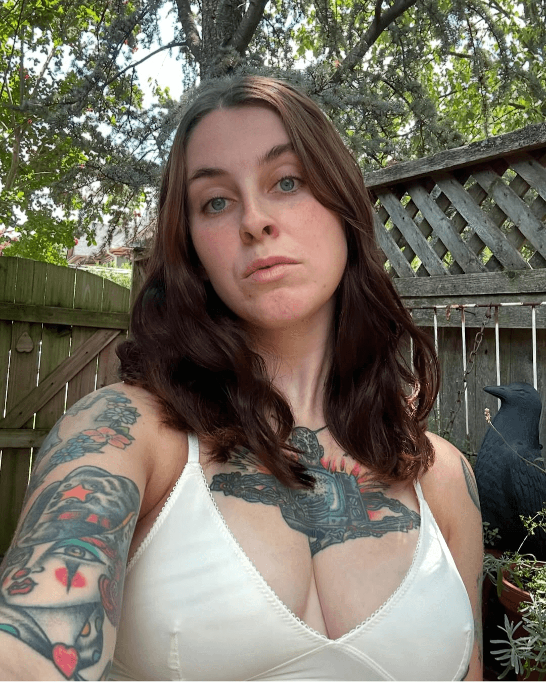 Click to view full size Great thick ass on this stupid slut. She barely smiles tho. Maybe a dick in her mouth will fix that.