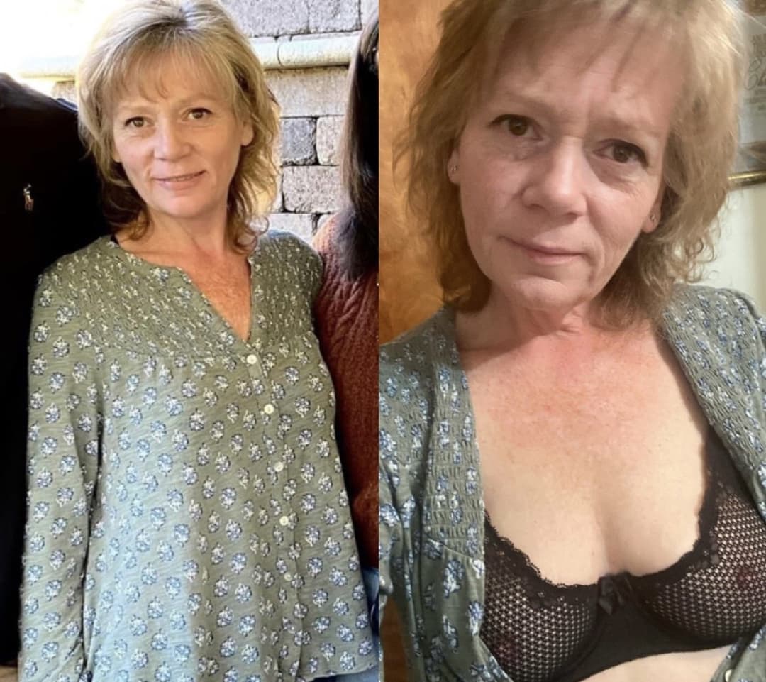 Small town mom and wife Bras and tit pics she has sent her son and friends
