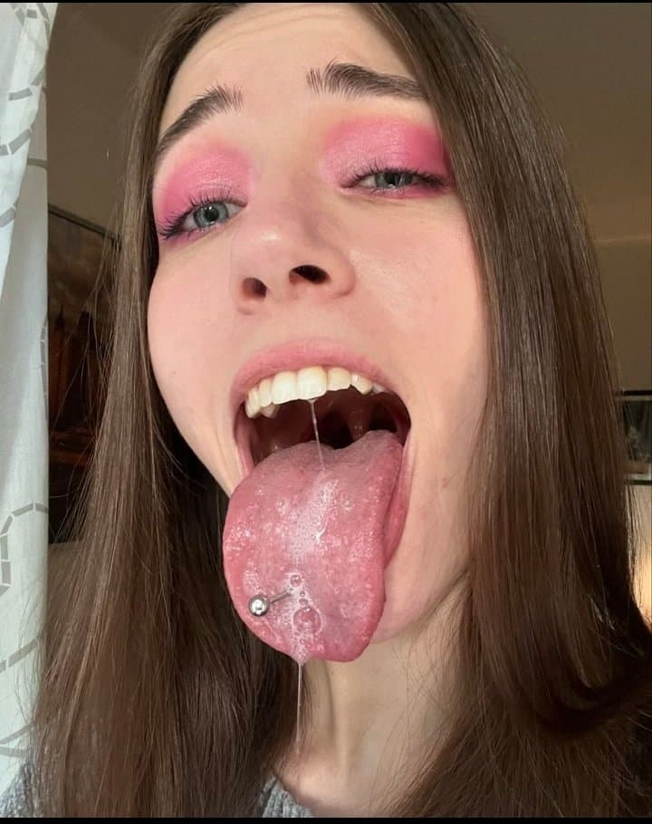 Long tongue girl